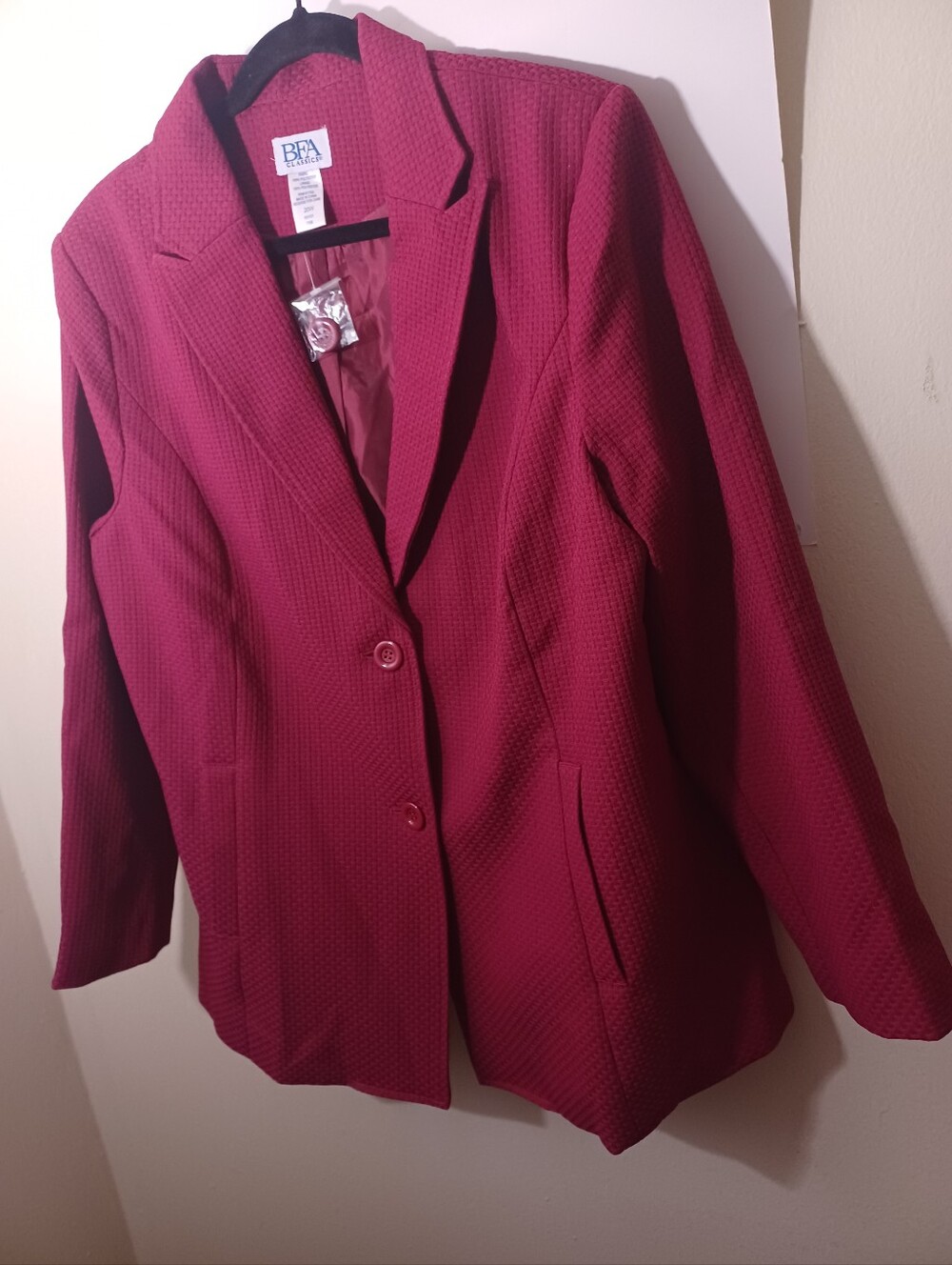 BFA Women's Structured Raspberry Blazer New 3X - Picture 11 of 11